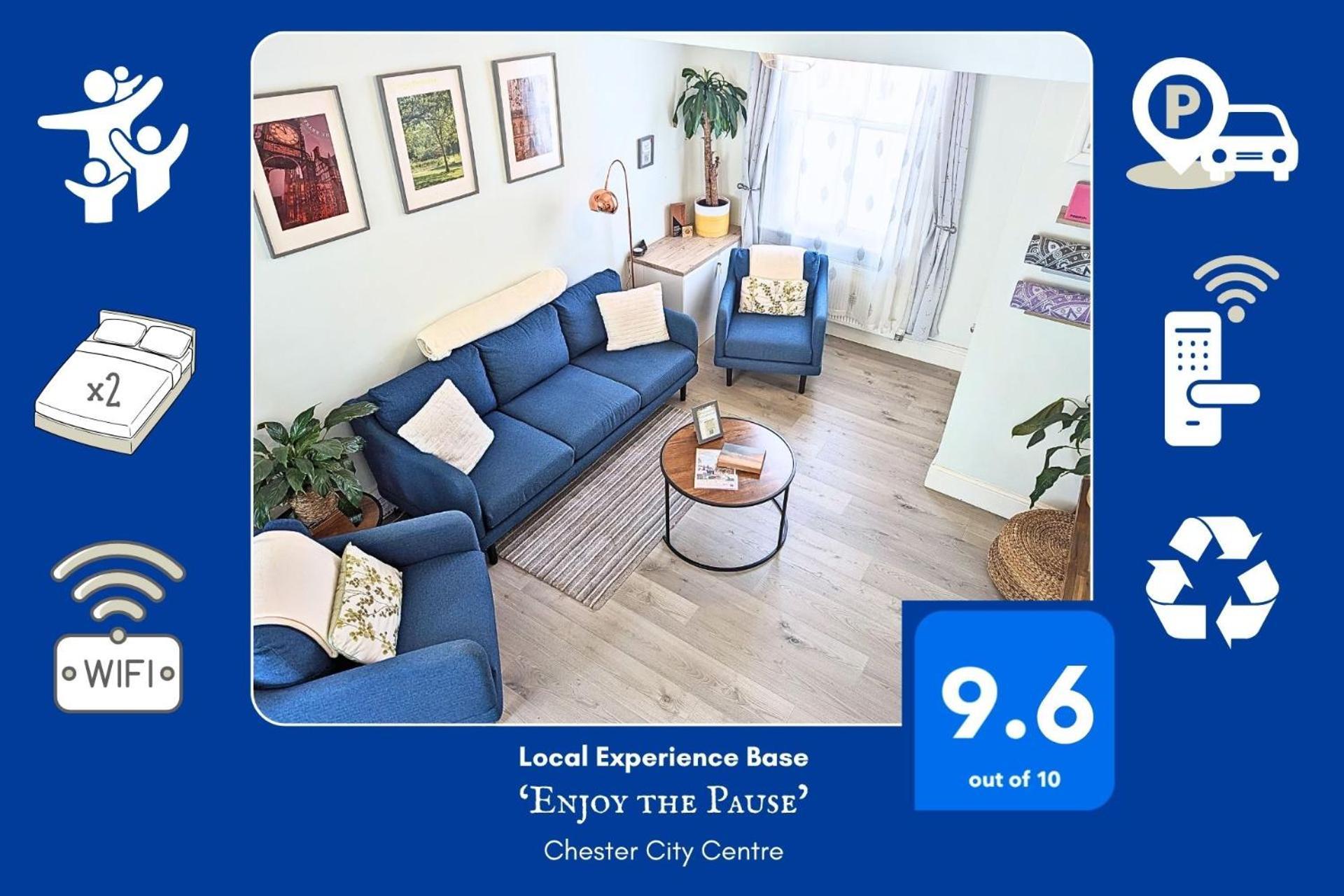 Enjoy The Pause Holiday Home, A Quiet City Centre, 2 Double Bed, Free Parking, Manchester Airport 50 Min Drive Честер Экстерьер фото